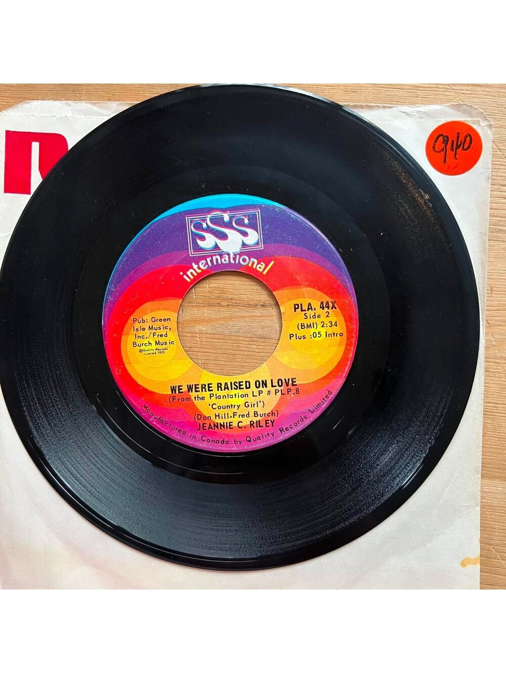 Jeannie C. Riley - We were Raised on Love/Country Girl 45rpm VG+ R07